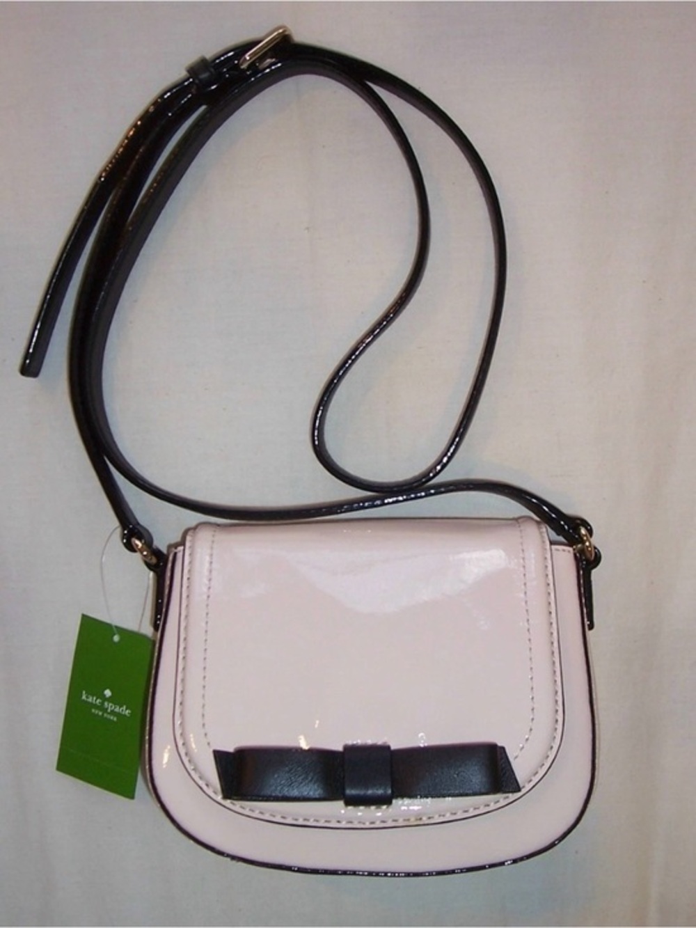 NWT KATE SPADE NY Chelsea Park Jade Balletslip Bag Bow Light Pink Patent Leather